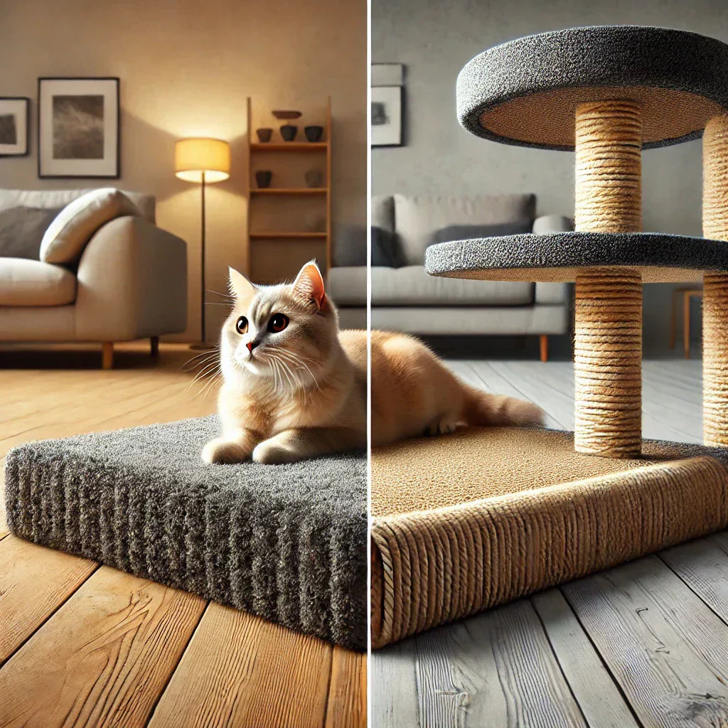 Carpeted vs. Sisal Rope Cat Scratchers: Pros and Cons