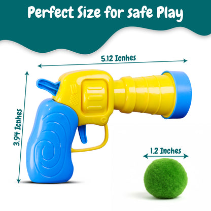 50 Count 1.2 Inches Pom Pom Balls with Cat Ball Launcher