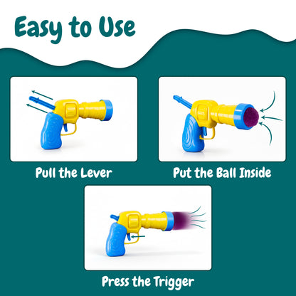 50 Count 1.2 Inches Pom Pom Balls with Cat Ball Launcher