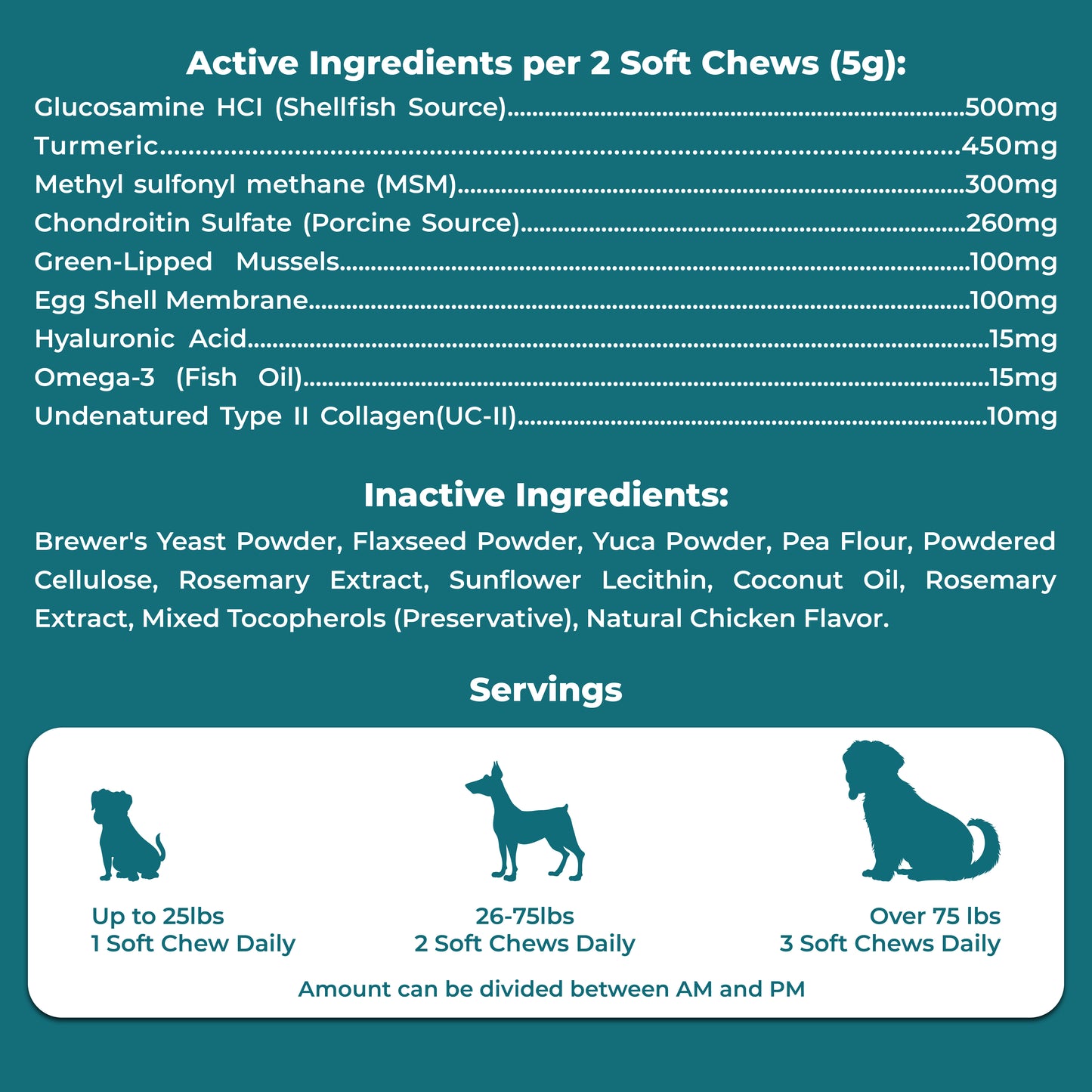 Dog Hip and Joint Supplements, Treats Improve Joint Function & Mobility in All Ages (Chicken Flavour 100 Chews)