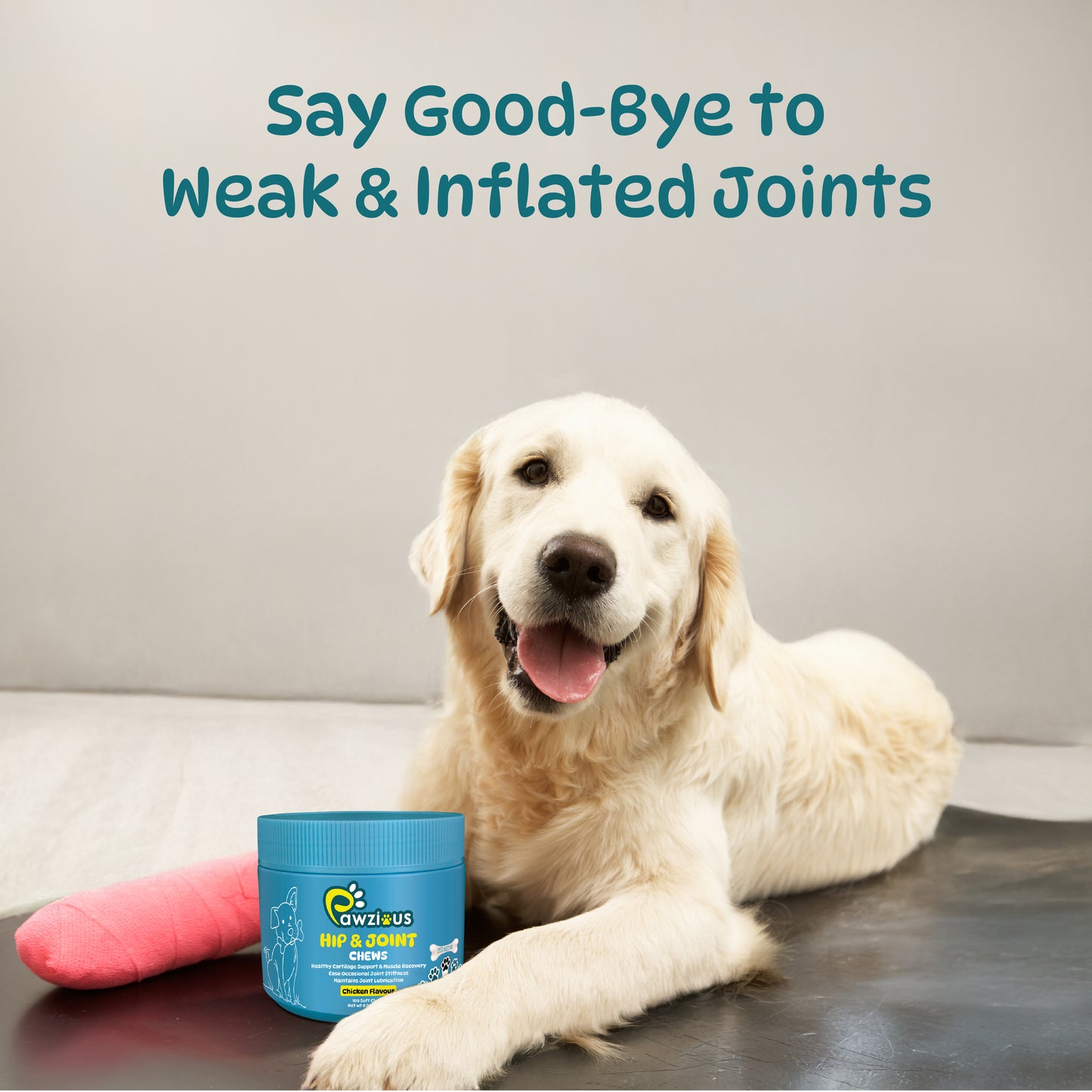 Dog Hip and Joint Supplements, Treats Improve Joint Function & Mobility in All Ages (Chicken Flavour 100 Chews)