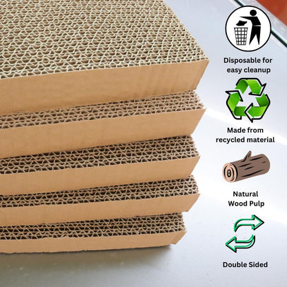 Shizhoo Reversible Cardboard Cat Scratcher (5 Pack)