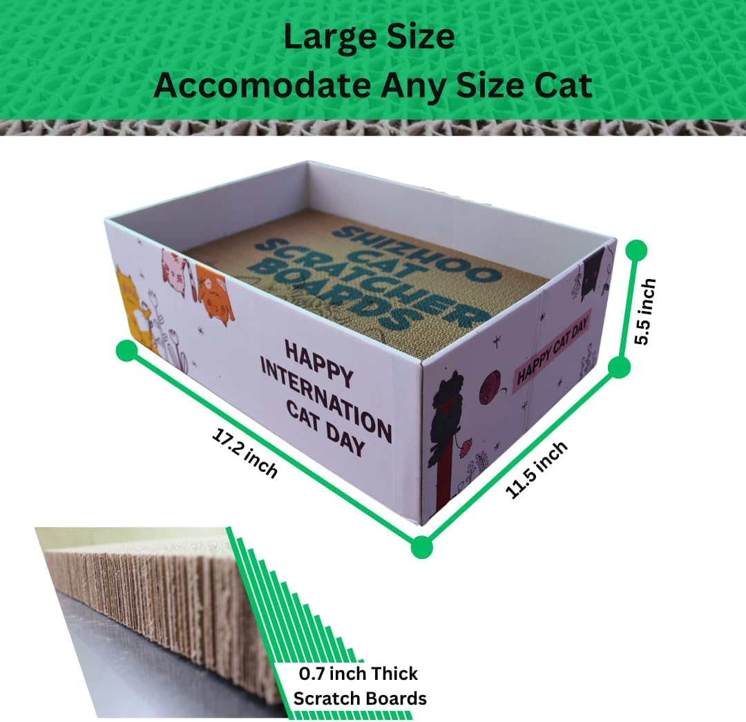 Shizhoo Printed Cat Scratch Pads with Box (5 in 1)