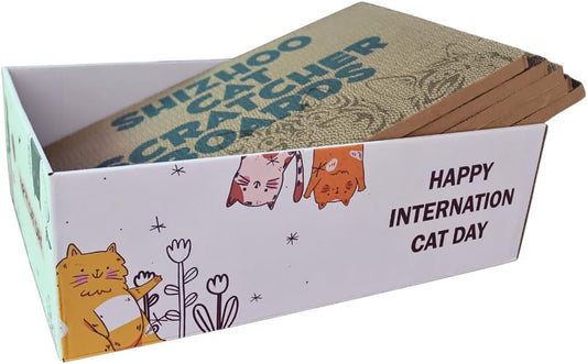 Shizhoo Printed Cat Scratch Pads with Box (5 in 1)